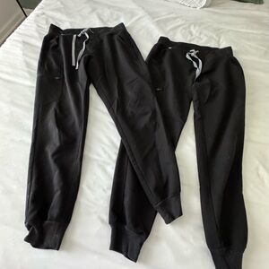 Zamora Jogger Scrub Pants FIGS Black Size Medium